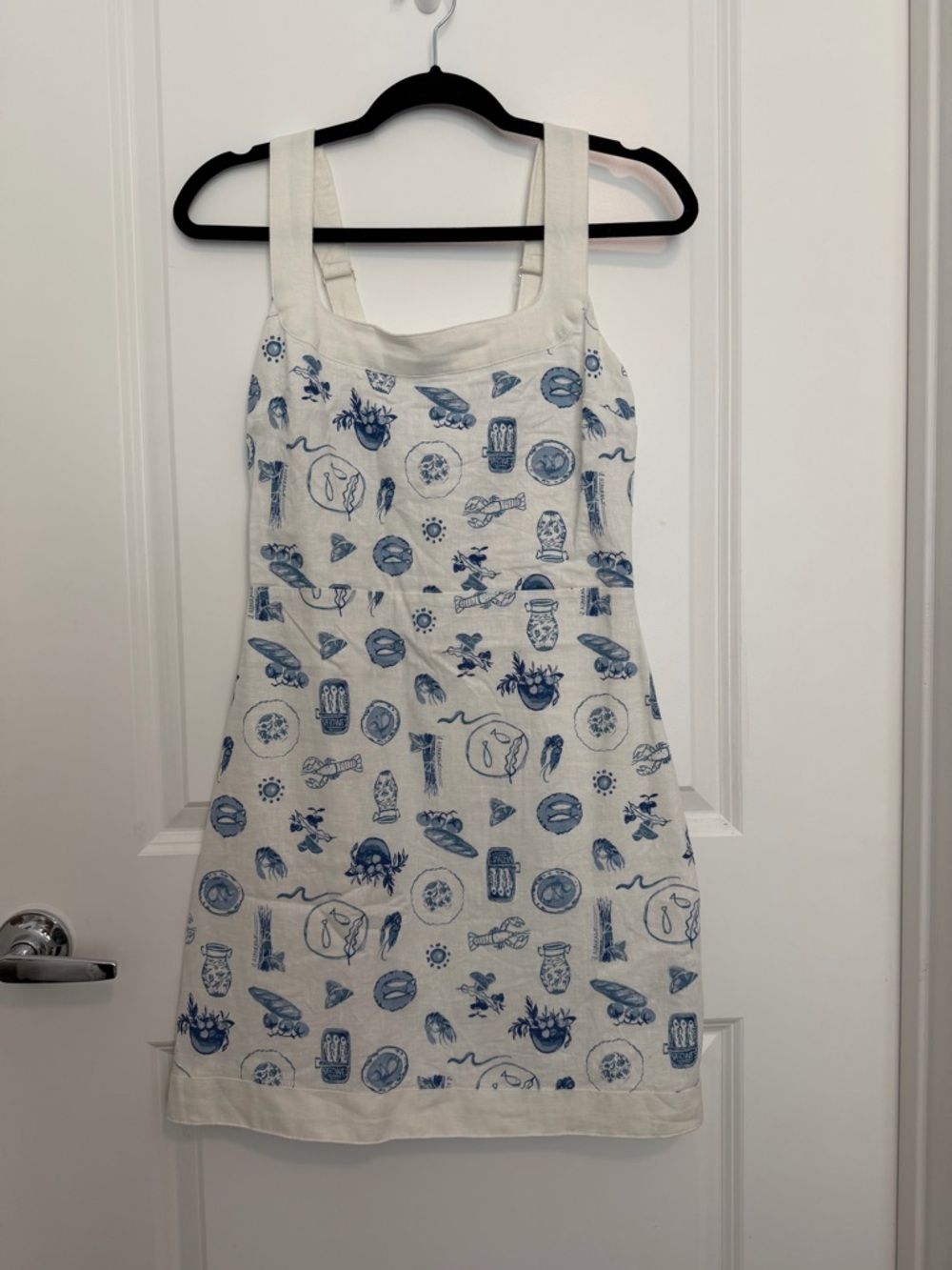 Abercrombie White Sundress with Blue Nautical Print